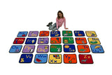 Learning Carpet: Alphabet Seating Squares with Images – Set of 26