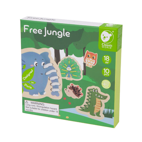 Free Jungle Lacing Activity 10pc