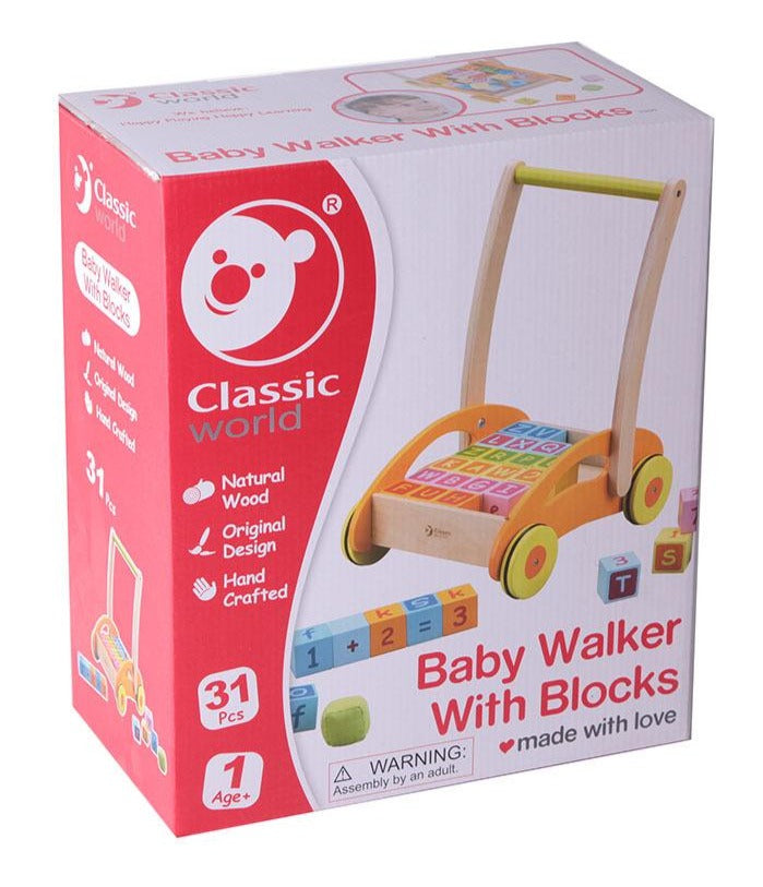 Baby Walker With Blocks 31pc