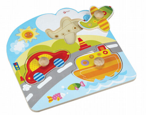 Transport Peg Puzzle 4pc