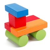 Wooden Blocks Coloured with Sorting Sorting Lid 100pc