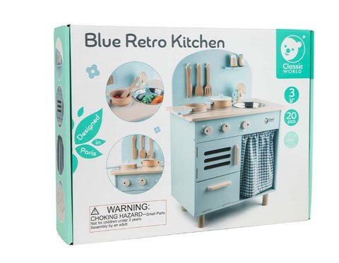 Blue Retro Kitchen 20pc