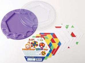 Pattern Blocks Circular Activity Tray 11pc - iPlayiLearn.co.za
 - 1