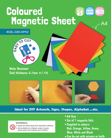 Magnetic Paper A4 - Coloured Glossy