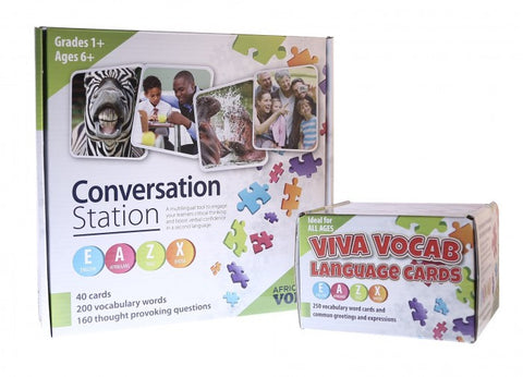 African Voice - Viva Vocab Language Cards - iPlayiLearn.co.za