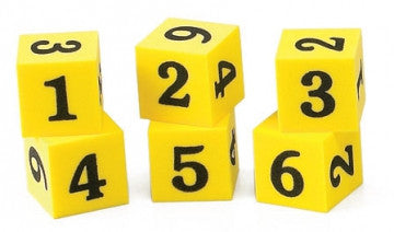 Dice Foam NUMBER 6pc 2cm - iPlayiLearn.co.za
