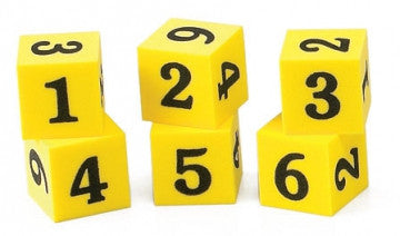 Dice Foam NUMBER 6pc 2cm - iPlayiLearn.co.za