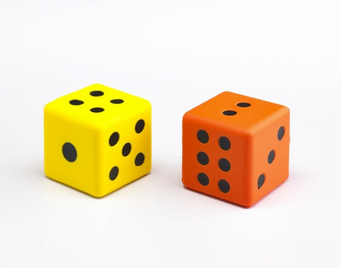 Dot Dice Moulded Foam 7.5cm 2pc polybag