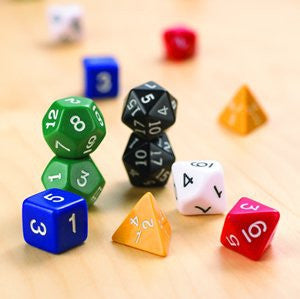 Dice Plastic POLYHEDRA 6pc - iPlayiLearn.co.za