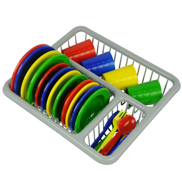 Dinner Set 29pcs in Drainer Rack in pbag