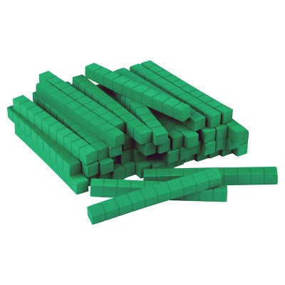 Base Ten Plastic Green Rods 50pc pbag