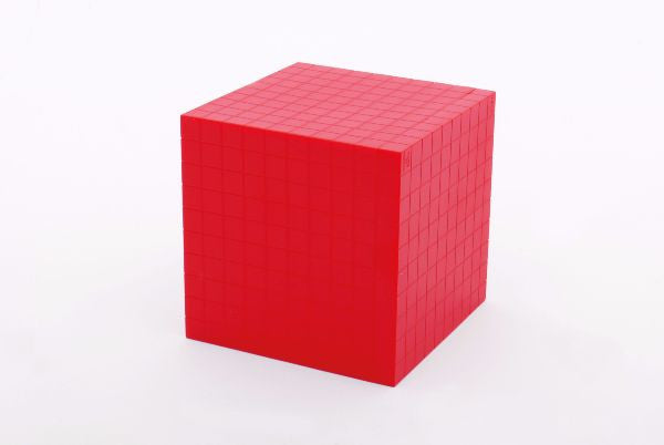 Base Ten Plastic Cube Red