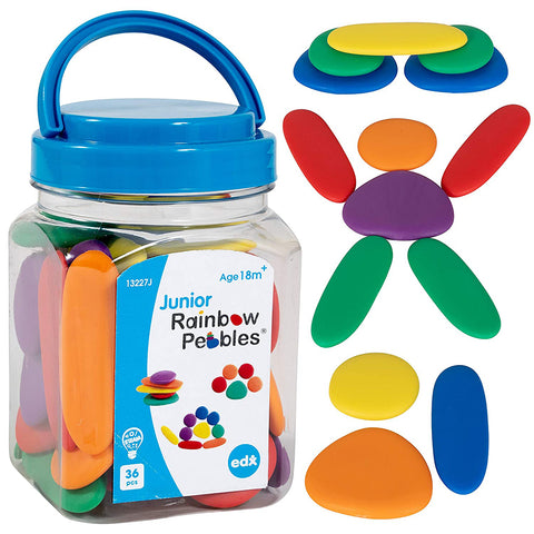 Junior Rainbow Pebbles 36pc in Jar