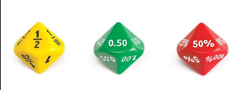 Dice Soft Plastic Equivalence 10-sided 34mm, 6pc
