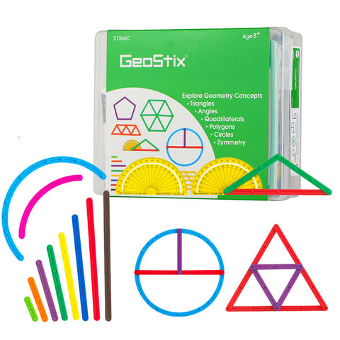 GeoStix Math Activity Set with Activity Cards 116pc