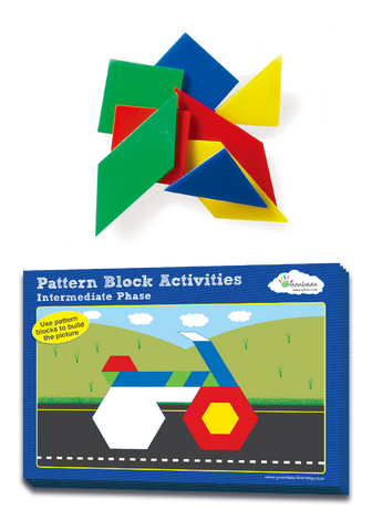 Pattern Blocks Activity Set -  250pcs +  Activity Cards