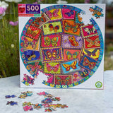 Vintage Butterflies Puzzle Round 500pc