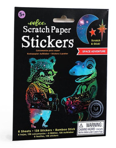 Scratch Paper Stickers: Space Adventure