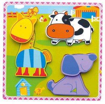 Chunky Puzzle - Farm Animals - iPlayiLearn.co.za