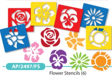 Flower Stencils 6pc