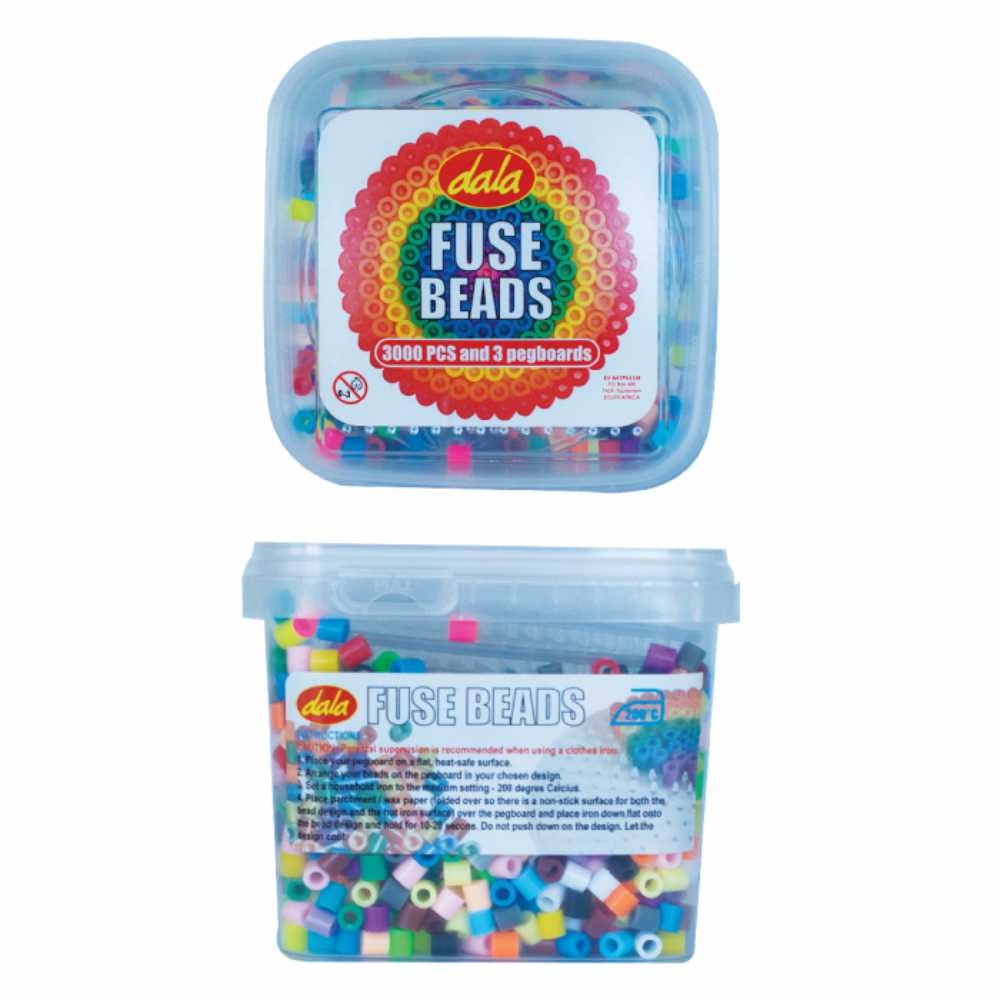 Fuse Beads: 3000pc & 3 Mini Pegboards