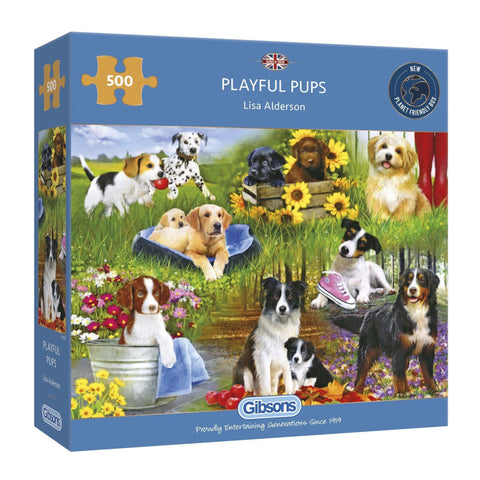 Gibsons - Playful Pups Jigsaw Puzzle 500pc
