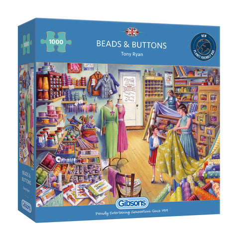 Gibsons - Beads & Buttons Jigsaw Puzzle 1000pc