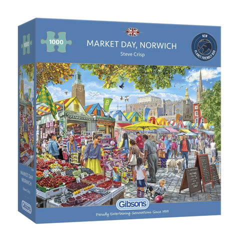 Gibsons - Market Day, Norwich Jigsaw Puzzle 1000pc