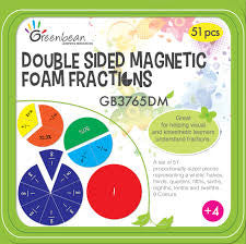 Magnetic Foam Fraction Circles - Double Sided 51pc - iPlayiLearn.co.za
