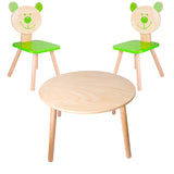 Round Wooden Table and 4 x Bear Chairs