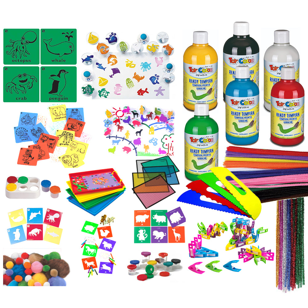 Animal Theme - Arts & Crafts Classroom Set Deluxe