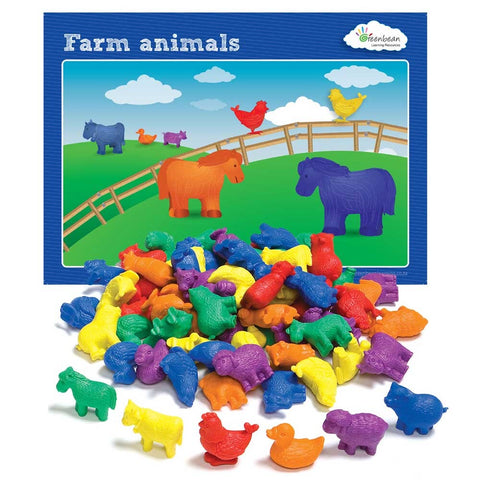 Counters Farm Animals 72pc & Activity Cards