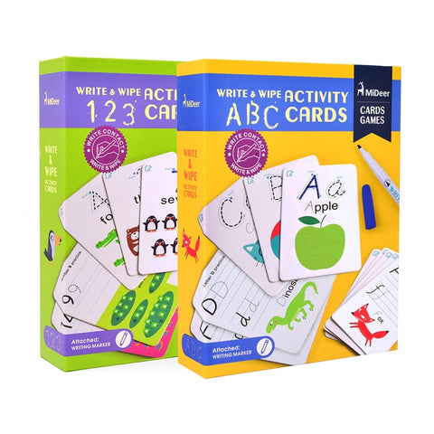 Write & Wipe Card Bundle: 123 & ABC