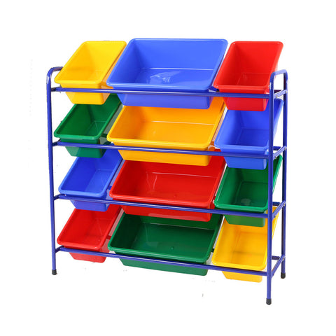 12 Bin Storage Unit Steel Rack