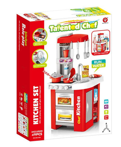 Talented Chef Kitchen Red with Light & Sound 49pc