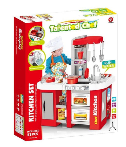Talented Chef Kitchen Red with Light & Sound 53pc