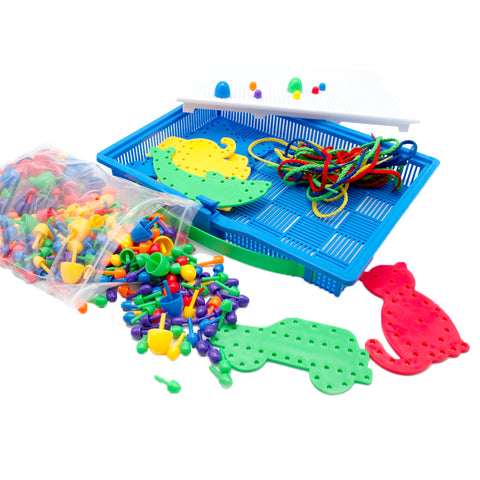 Fine Motor Kit: Pegs and Lacing 386pc