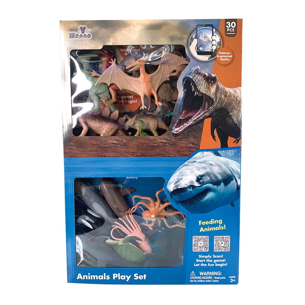 National Geographic Animal Play Set:  Dinosaurs and Ocean Animals 30pc