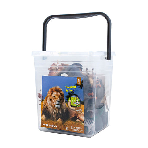 National Geographic Jungle Animal Playset 45pc in Bucket