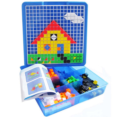 Mosaic Grid Board Set w Activity Cards 490pc Small