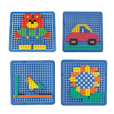 Mosaic Grid Board Set w Activity Cards 490pc Small