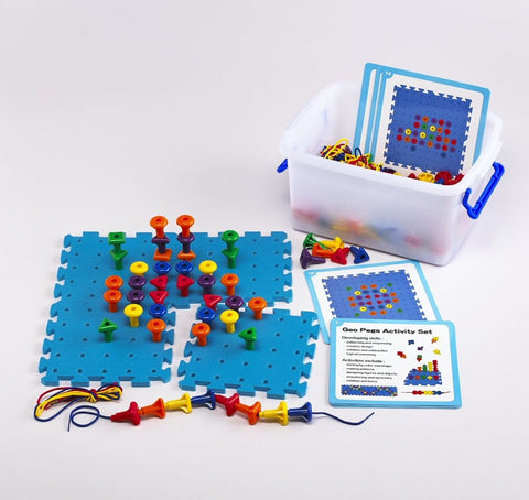 Giant Geo Pegs & Pegboard Classroom Activity Set 172pc