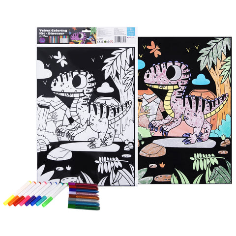 Velvet Colouring Kit: Dinosaur