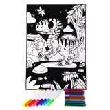 Velvet Colouring Kit: Dinosaur