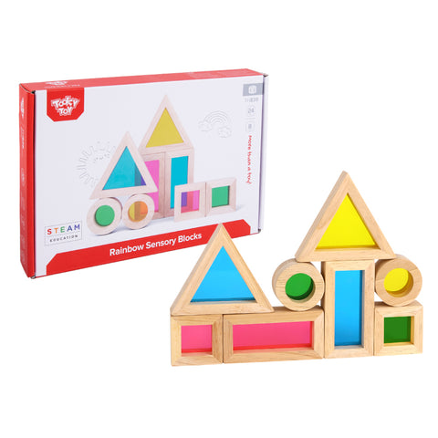 Rainbow Sensory Blocks 8pc