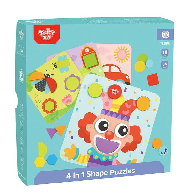 4 in 1 Shape Puzzles 34pc