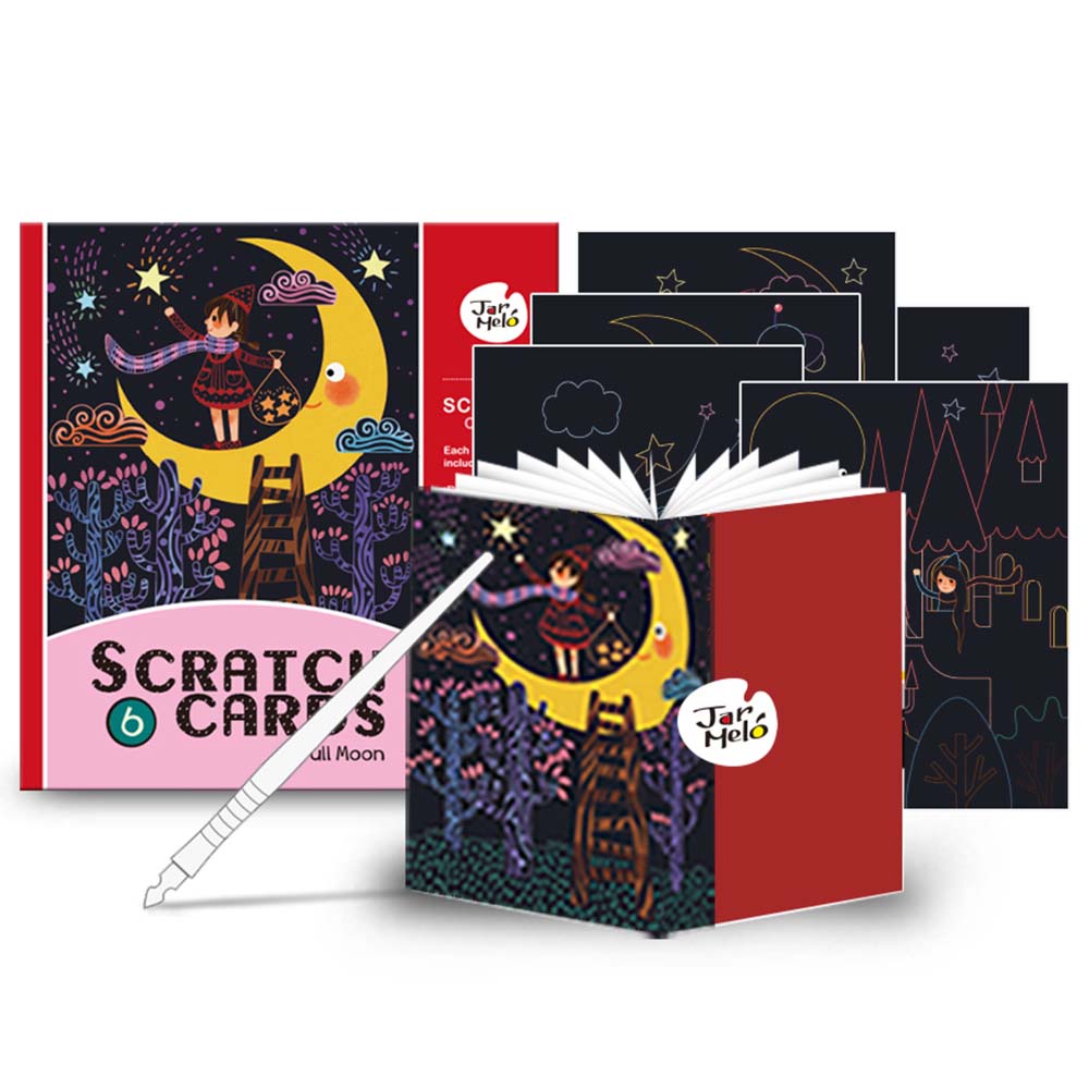 Scratch Cards Set Full Moon 6pc