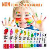 Finger Paint Set: 12 Colours 60ml