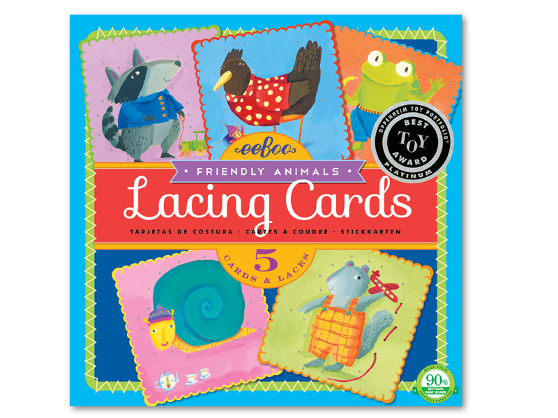 Lacing Cards Friendly Animals