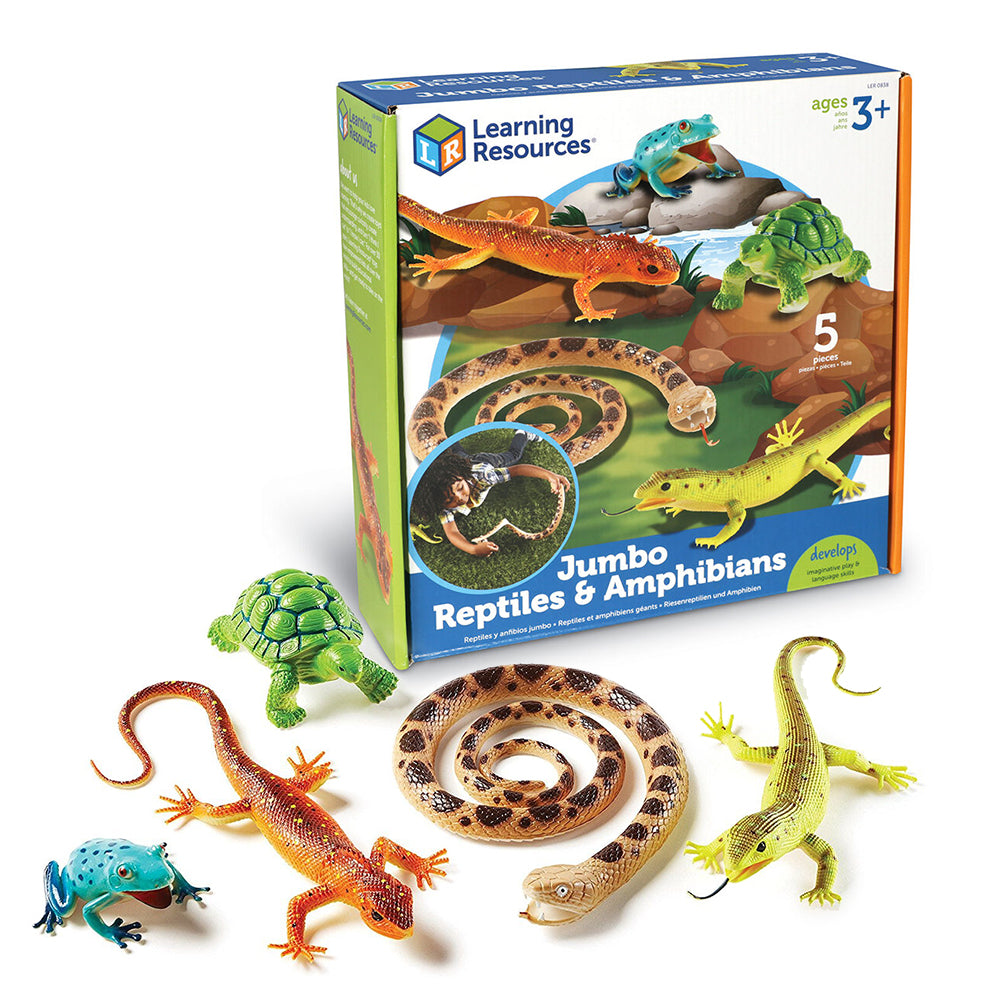 Jumbo Reptiles & Amphibians 5pc